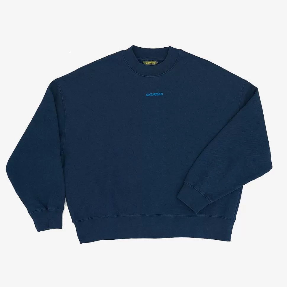 Sweatshirts>Satorisan Sweatshirt Oversize Bio-Baumwolle | Blaue Tinte