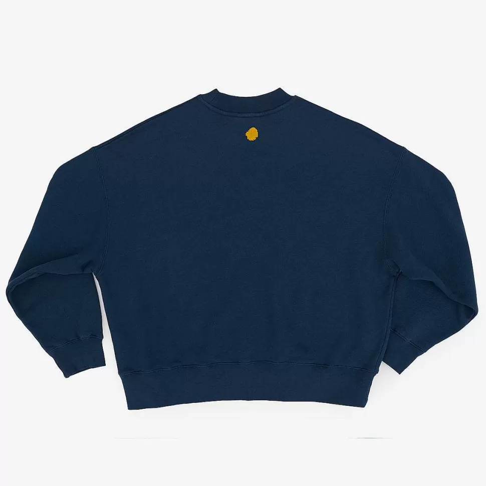 Sweatshirts>Satorisan Sweatshirt Oversize Bio-Baumwolle | Blaue Tinte