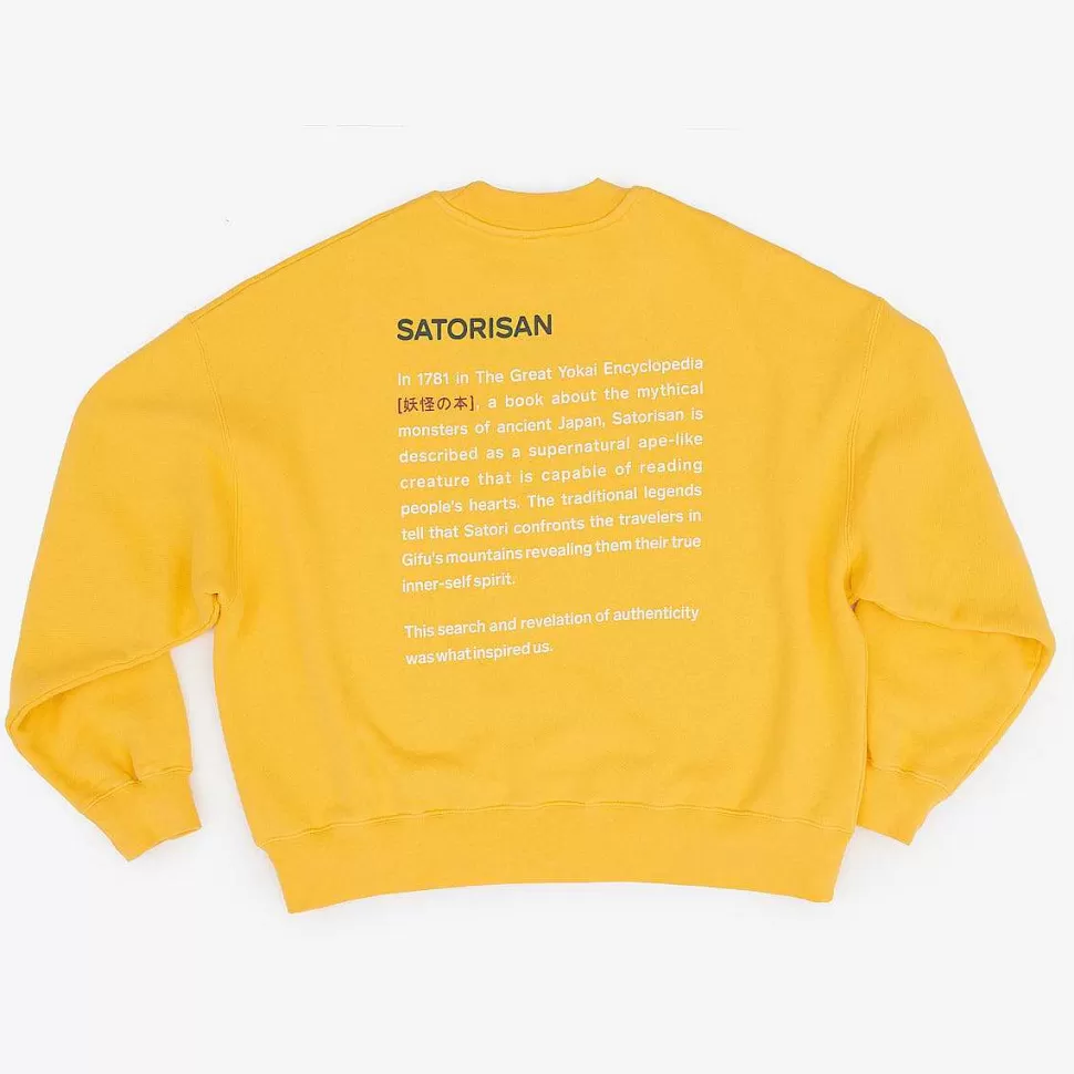 Sweatshirts>Satorisan Sweatshirt Oversize Bio-Baumwolle | Primarer Gelber Ursprung