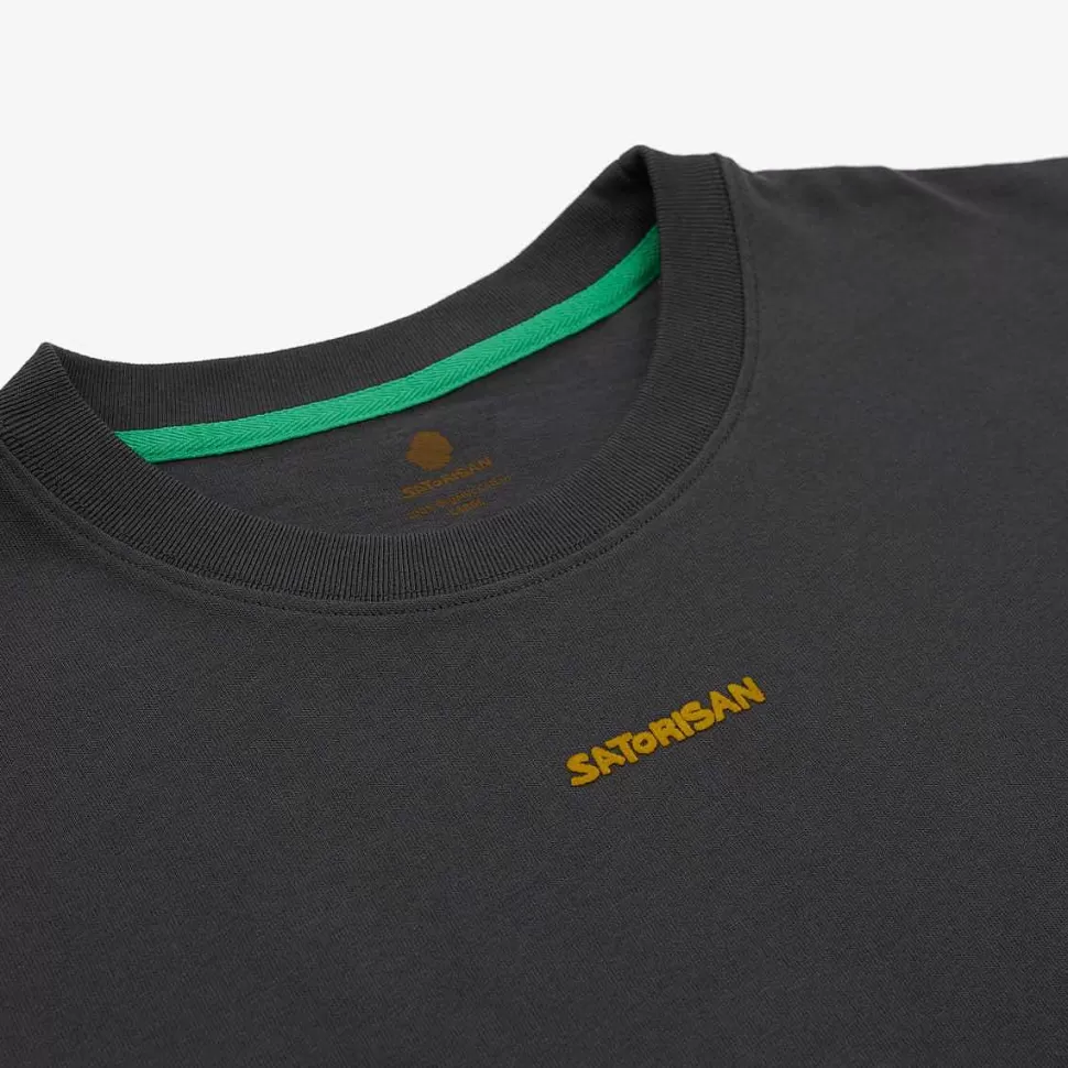 T-Shirts>Satorisan T-Shirt Oversize Bio-Baumwolle | Kohle-Herzauge